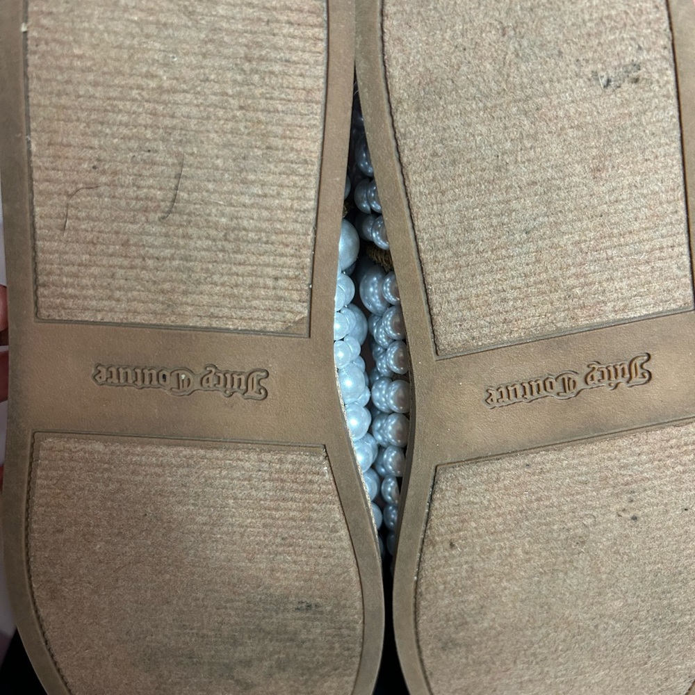 Juicy Couture Women's Pearl Embellished Tan Booties, Pre-loved. - Picture 6 of 6